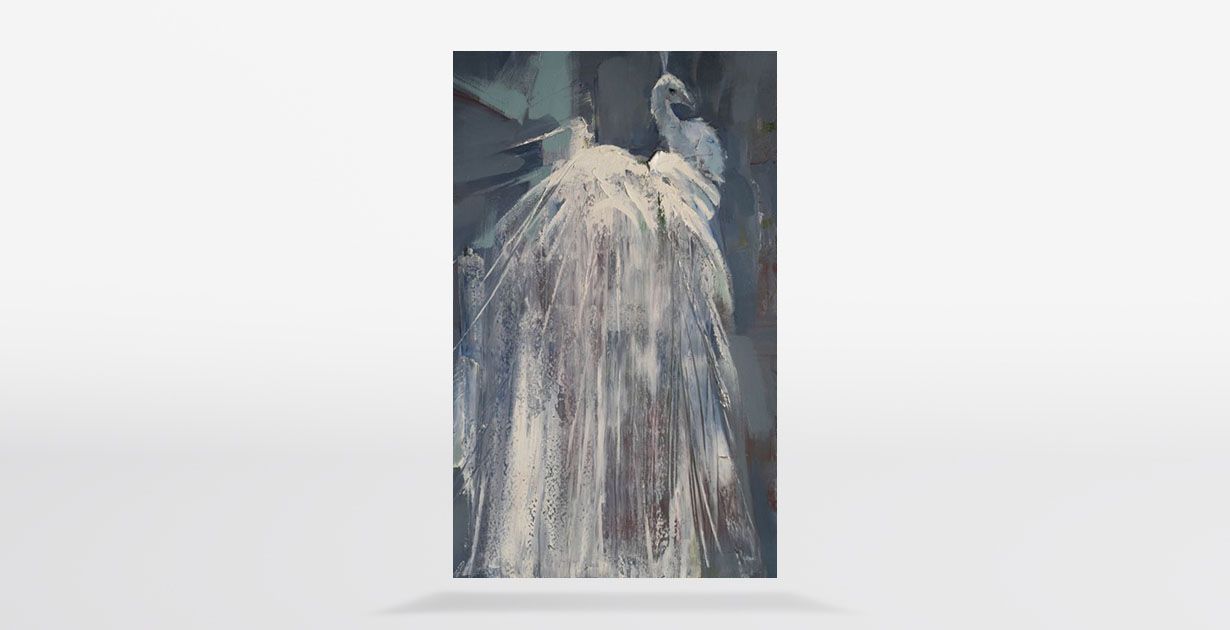 Картина "Белый павлин" - фото № 1