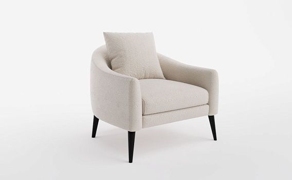 Кресло МОДИЛЬЯНИ, Букле Вайт - фото № 1