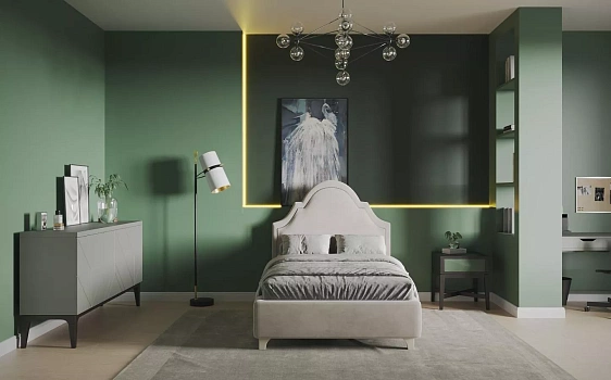 Кровать MARRAKECH, 90 х 200 см, Velutto 07 - фото № 2