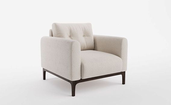 Кресло СКАНДИНАВИЯ ПРЕМИУМ, Букле Вайт - фото № 1