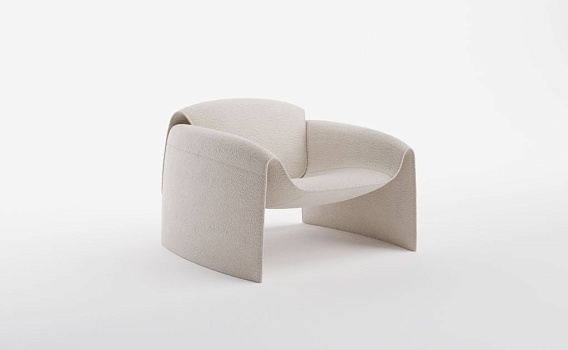 Кресло КЛАБ, Букле Вайт - фото № 1