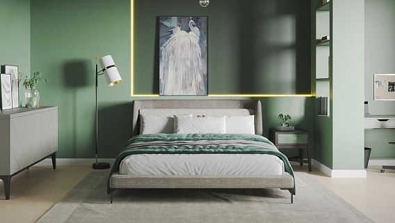 Кровать BLANCHE, 140 х 200 см, Velutto 07 - фото № 2