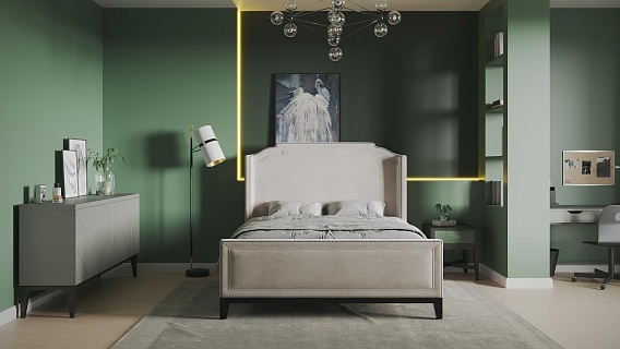 Кровать BOSTON, 160 х 200 см, Velutto 07 - фото № 2