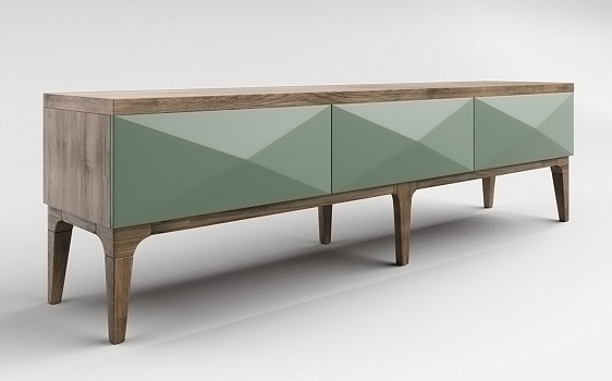 Тумба КОСМО ТРИПЛ, RAL 7033 - фото № 2