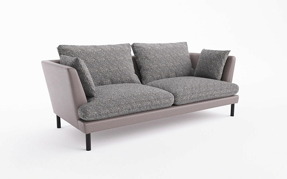 Диван DJUN, 230 см, Teddy 26 + Madras Grigoreo - фото № 2