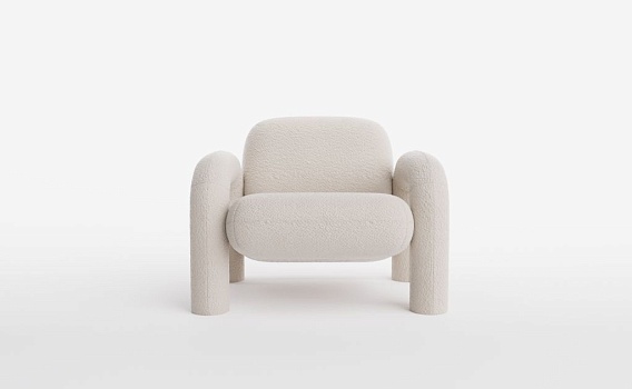 Кресло БУБО, Букле Вайт - фото № 2