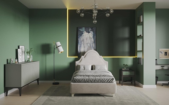 Кровать MARRAKECH, 120 х 200 см, Velutto 07 - фото № 2