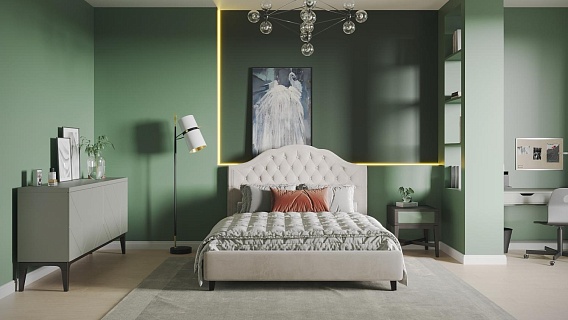 Кровать CASABLANCA, 160 х 200 см, Velutto 07 - фото № 2